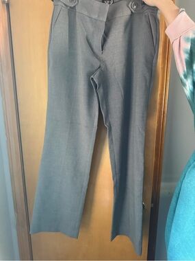 LOFT Women's Gray Wide-Leg Dress Pants